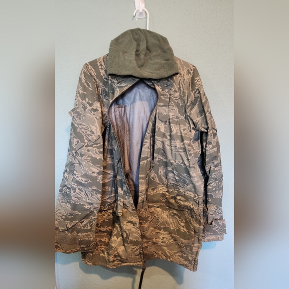 Parka APECS USAF Tiger Stripe Camouflage SPM1C1 07 C 1019 Medium Long W Beanie - Picture 1 of 10